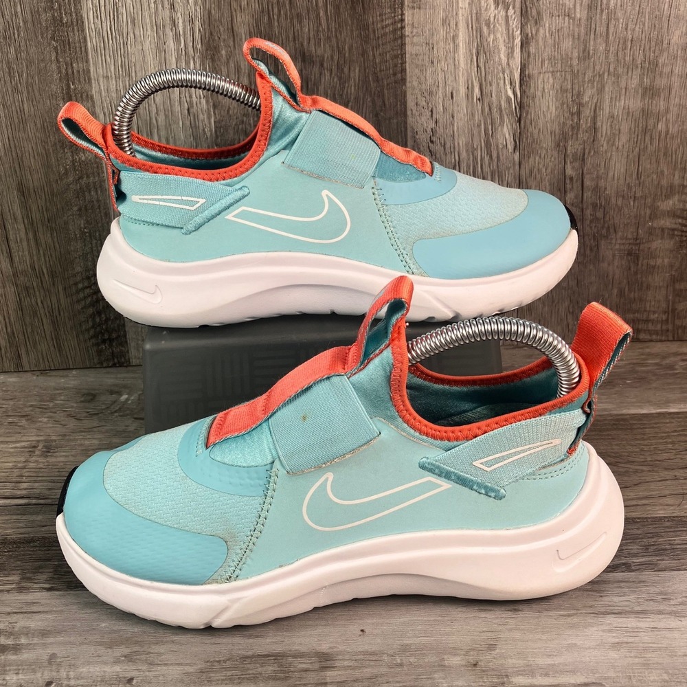 Nike Flex Plus GS Glacier Blue Orange Running Shoes CW7415-402 Youth Size 4Y